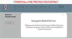 Desktop Screenshot of foresthillfire.org