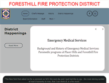 Tablet Screenshot of foresthillfire.org